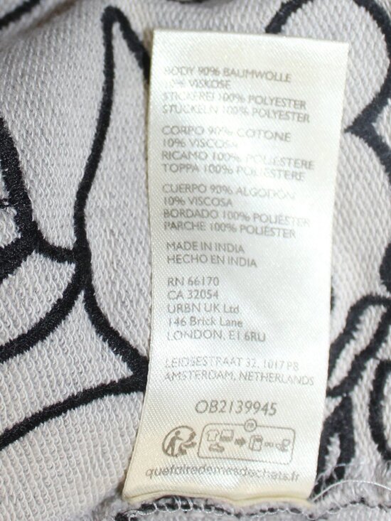 By Anthropologie Velvet Appliqué Sweatshirt  embroidery Pullover styling size M - Picture 8 of 9